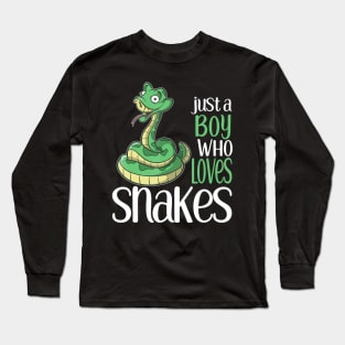 Just A Boy Who Loves Snakes S And Boys Sticker Long Sleeve T-Shirt